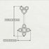Hanging Black Diamond Compass Earrings - Brittany No. 22