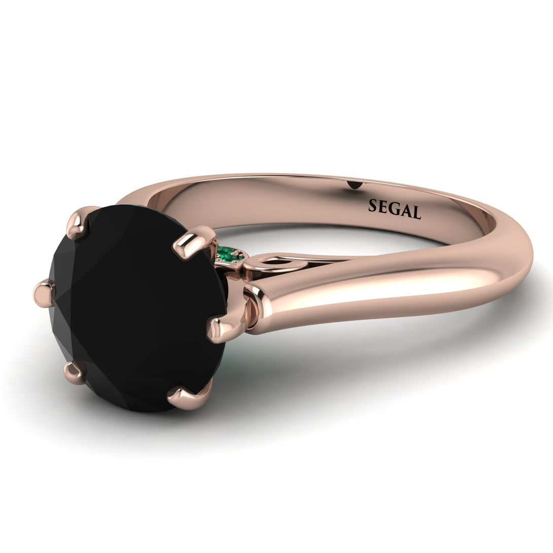 3ct Black Diamond Engagement Ring - June No. 23