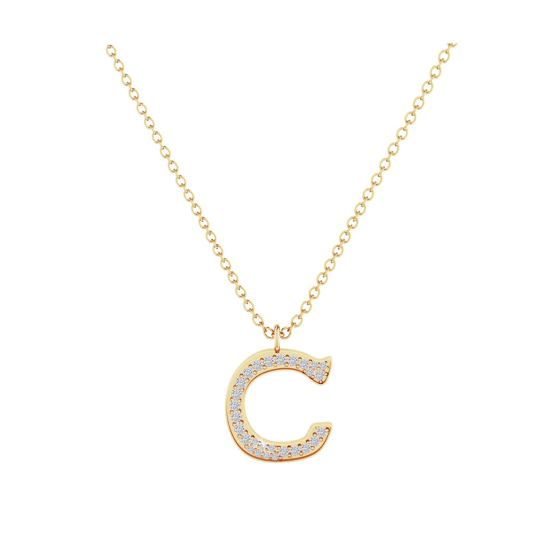 C - Letter Name Necklace Initial Necklace