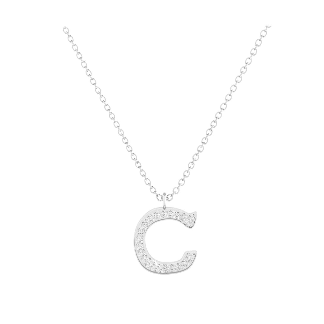 C - Letter Name Necklace Initial Necklace