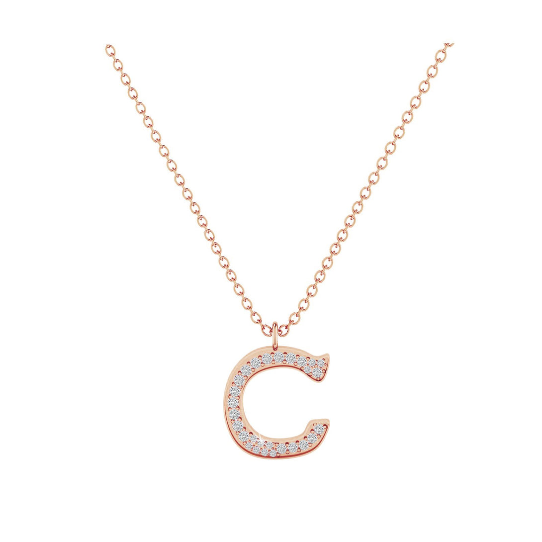 C - Letter Name Necklace Initial Necklace