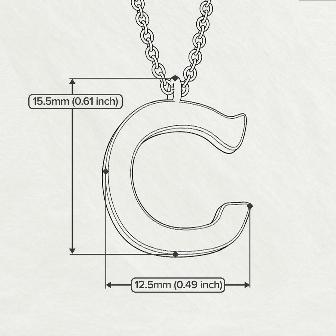 C - Letter Name Necklace Initial Necklace