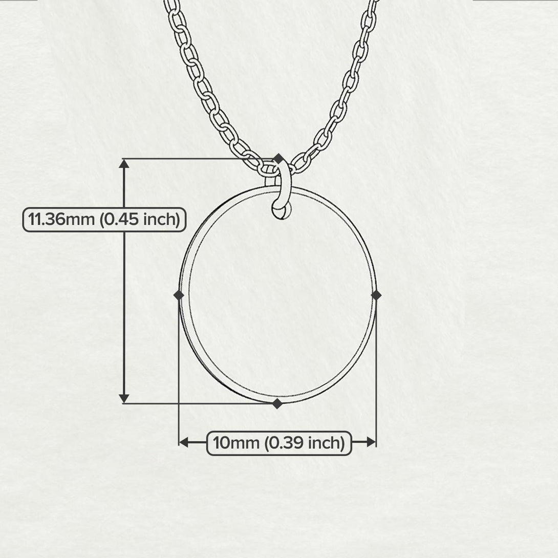 Personalised Gold Round Necklace - Cali No. 3