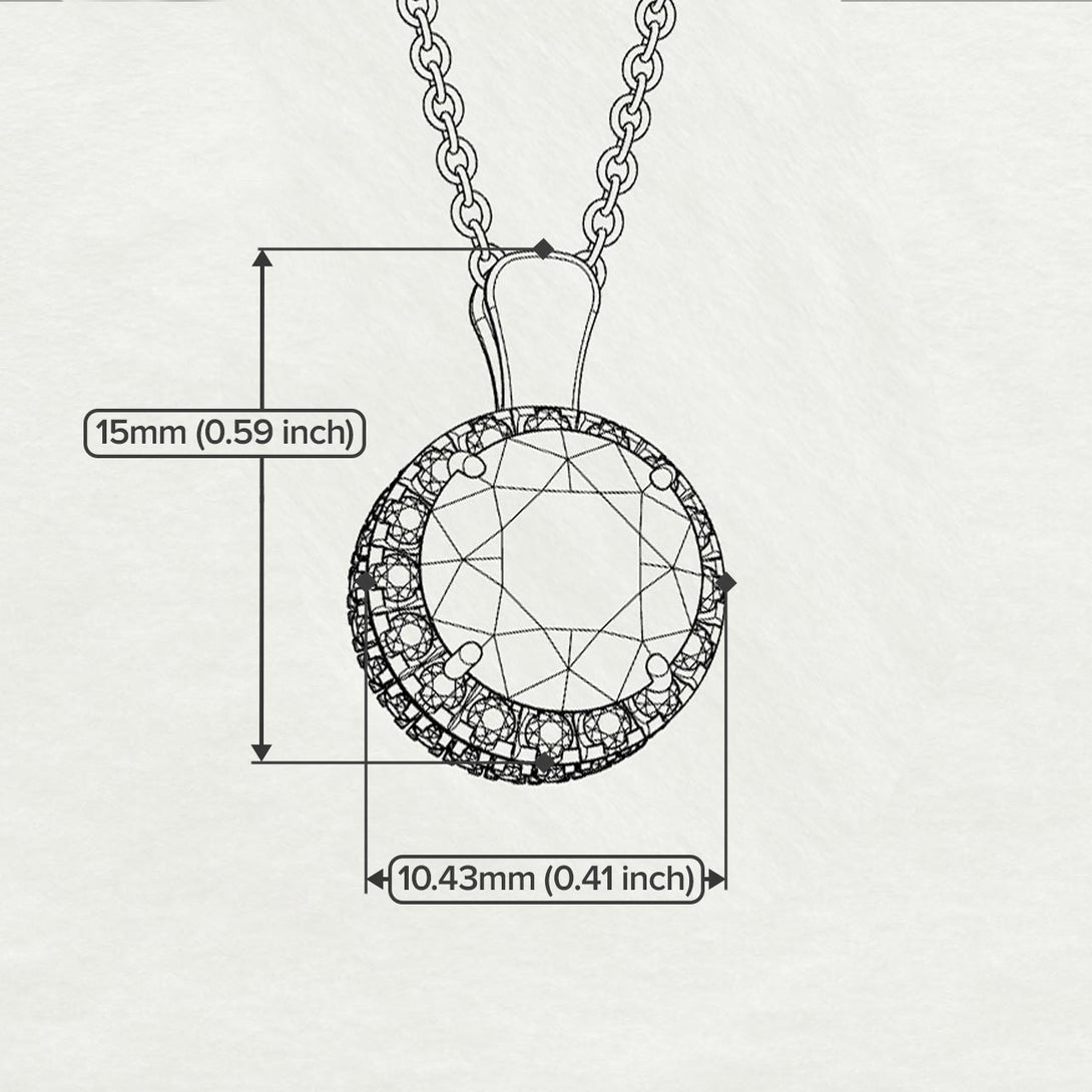 Hidden Halo Black Diamond Necklace - Catalina No. 9