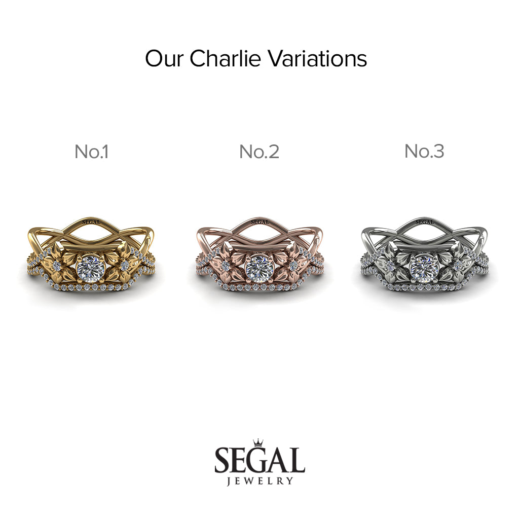 The Swift Flowers Bridal Set Diamond Ring- Charlie no. 3