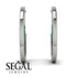 Circle Stud Earring With Hidden Emerald - Karter No. 6 image 2