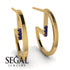 Circle Stud Earring With Hidden Sapphire - Karter No. 13