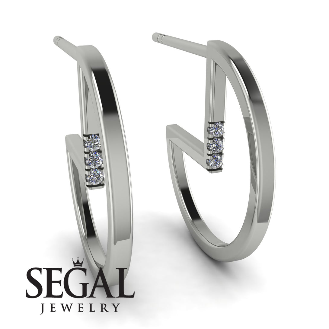 Circle Stud Earring With Hidden Diamond - Karter No. 3