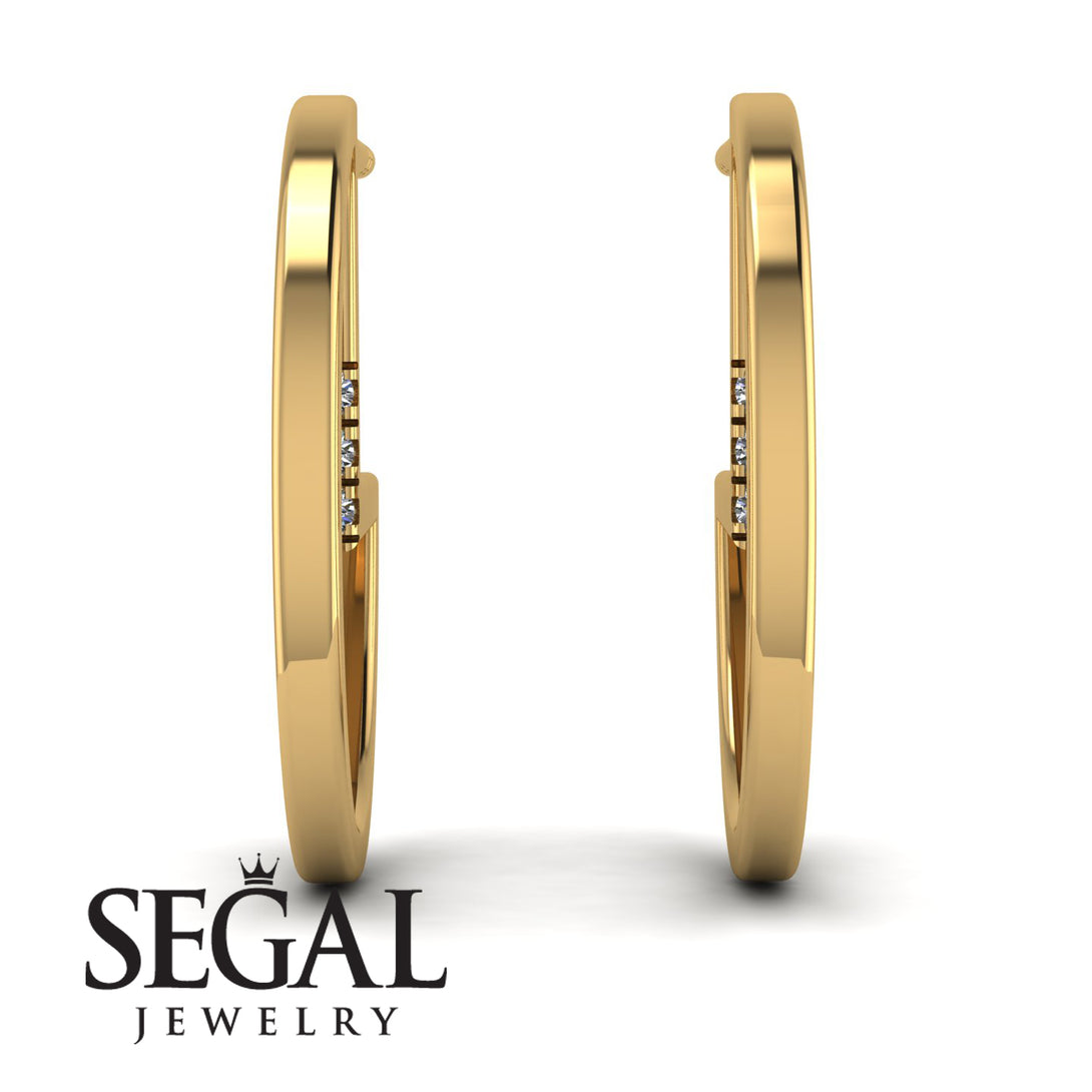 Circle Stud Earring With Hidden Diamond - Karter No. 1