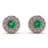 Halo Emerald Earrings - Heaven No. 5 image 1