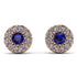 Halo Sapphire Earrings - Heaven No. 14 image 1