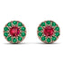 Halo Ruby Earrings - Heaven No. 26 image 1