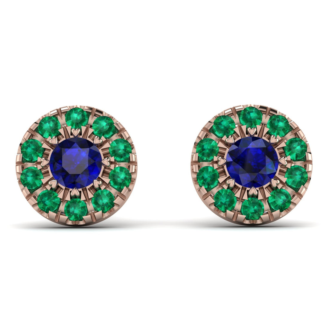 Halo Sapphire Earrings - Heaven No. 29