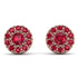 Halo Ruby Earrings - Heaven No. 56