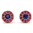 Halo Sapphire Earrings - Heaven No. 58