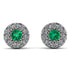 Halo Emerald Earrings - Heaven No. 6 image 1