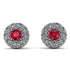 Halo Ruby Earrings - Heaven No. 12 image 1
