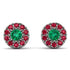 Halo Emerald Earrings - Heaven No. 51 image 1