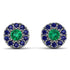 Halo Emerald Earrings - Heaven No. 66 image 1