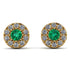 Halo Emerald Earrings - Heaven No. 4
