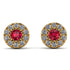 Halo Ruby Earrings - Heaven No. 10 image 1