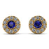 Halo Sapphire Earrings - Heaven No. 13