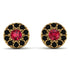 One earring Halo Ruby Earrings - Heaven No. 40 image 1