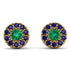 Halo Emerald Earrings - Heaven No. 64 image 1
