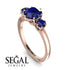 Classic 3 Stone Sapphire Engagement Ring - Sofia No. 74