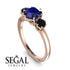 Classic 3 Stone Sapphire Engagement Ring - Sofia No. 44 image 2