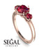 Classic 3 Stone Ruby Engagement Ring - Sofia No. 56 image 2