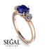 Classic 3 Stone Sapphire Engagement Ring - Sofia No. 14