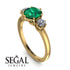 Classic 3 Stone Emerald Engagement Ring - Sofia No. 4