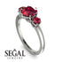 Classic 3 Stone Ruby Engagement Ring - Sofia No. 57 image 2