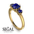 Classic 3 Stone Sapphire Engagement Ring - Sofia No. 73 image 2