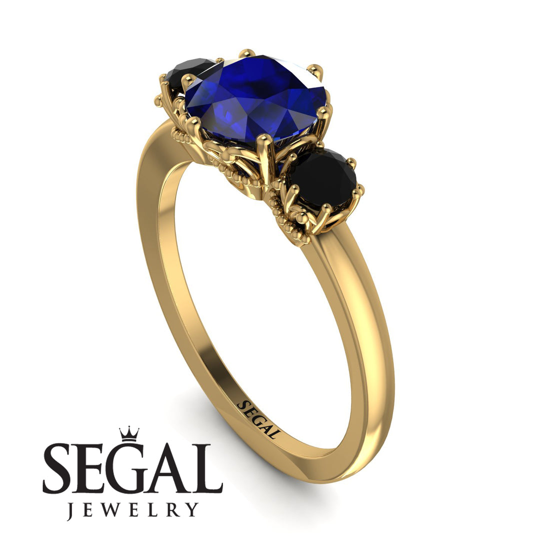 Classic 3 Stone Sapphire Engagement Ring - Sofia No. 43