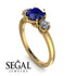 Classic 3 Stone Sapphire Engagement Ring - Sofia No. 13 image 2
