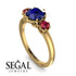 Classic 3 Stone Sapphire Engagement Ring - Sofia No. 58 image 2