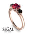 Classic 3 Stone Ruby Engagement Ring - Sofia No. 41