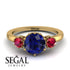 Classic 3 Stone Sapphire Engagement Ring - Sofia No. 58 image 10