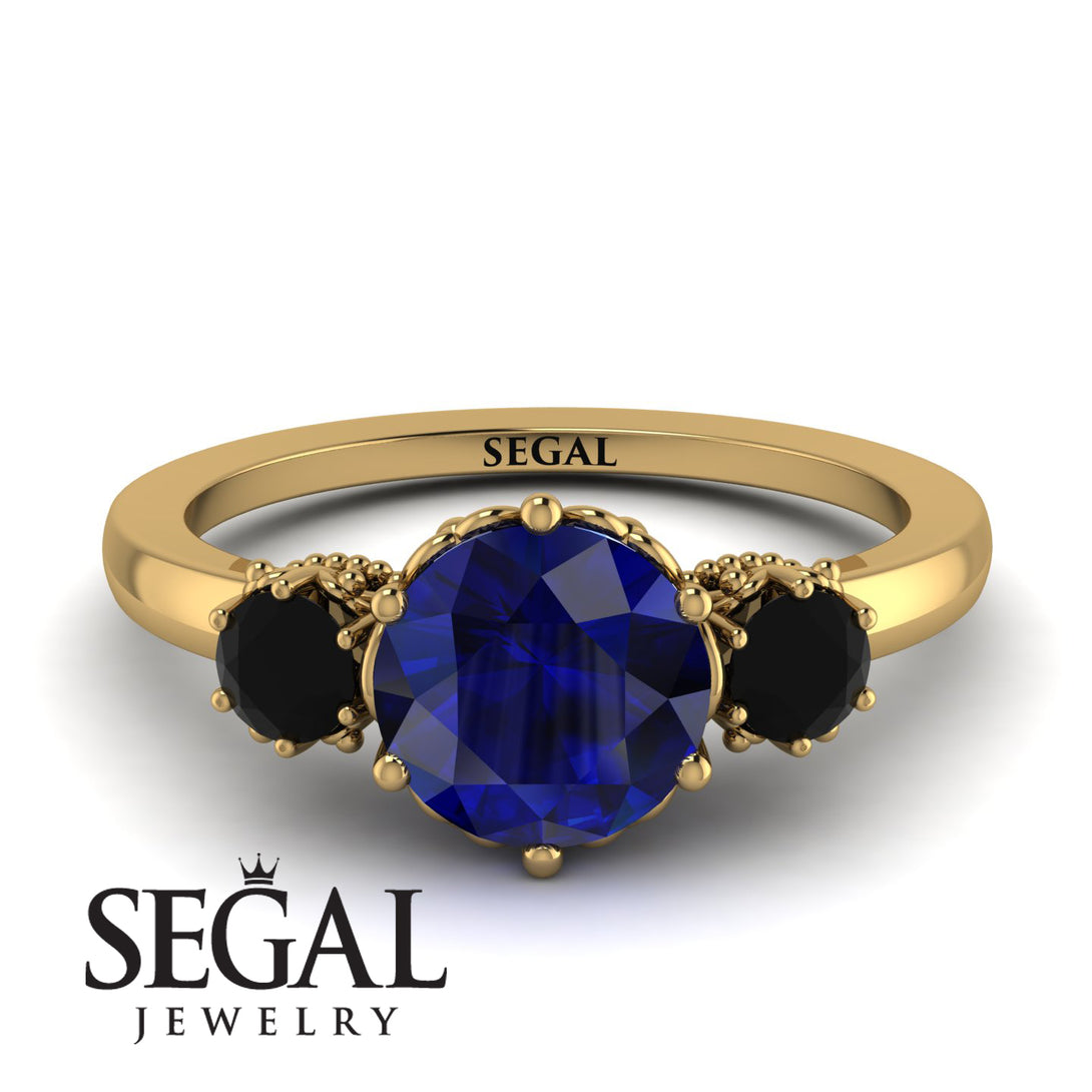 Classic 3 Stone Sapphire Engagement Ring - Sofia No. 43