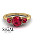Classic 3 Stone Ruby Engagement Ring - Sofia No. 55 image 10
