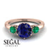Classic 3 Stone Sapphire Engagement Ring - Sofia No. 29