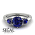 Classic 3 Stone Sapphire Engagement Ring - Sofia No. 75 image 10