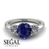 Classic 3 Stone Sapphire Engagement Ring - Sofia No. 15 image 10