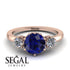 Classic 3 Stone Sapphire Engagement Ring - Sofia No. 14 image 10