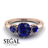 Classic 3 Stone Sapphire Engagement Ring - Sofia No. 74 image 10