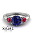 Classic 3 Stone Sapphire Engagement Ring - Sofia No. 60 image 10