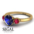 Classic 3 Stone Sapphire Engagement Ring - Sofia No. 58