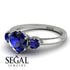 Classic 3 Stone Sapphire Engagement Ring - Sofia No. 75